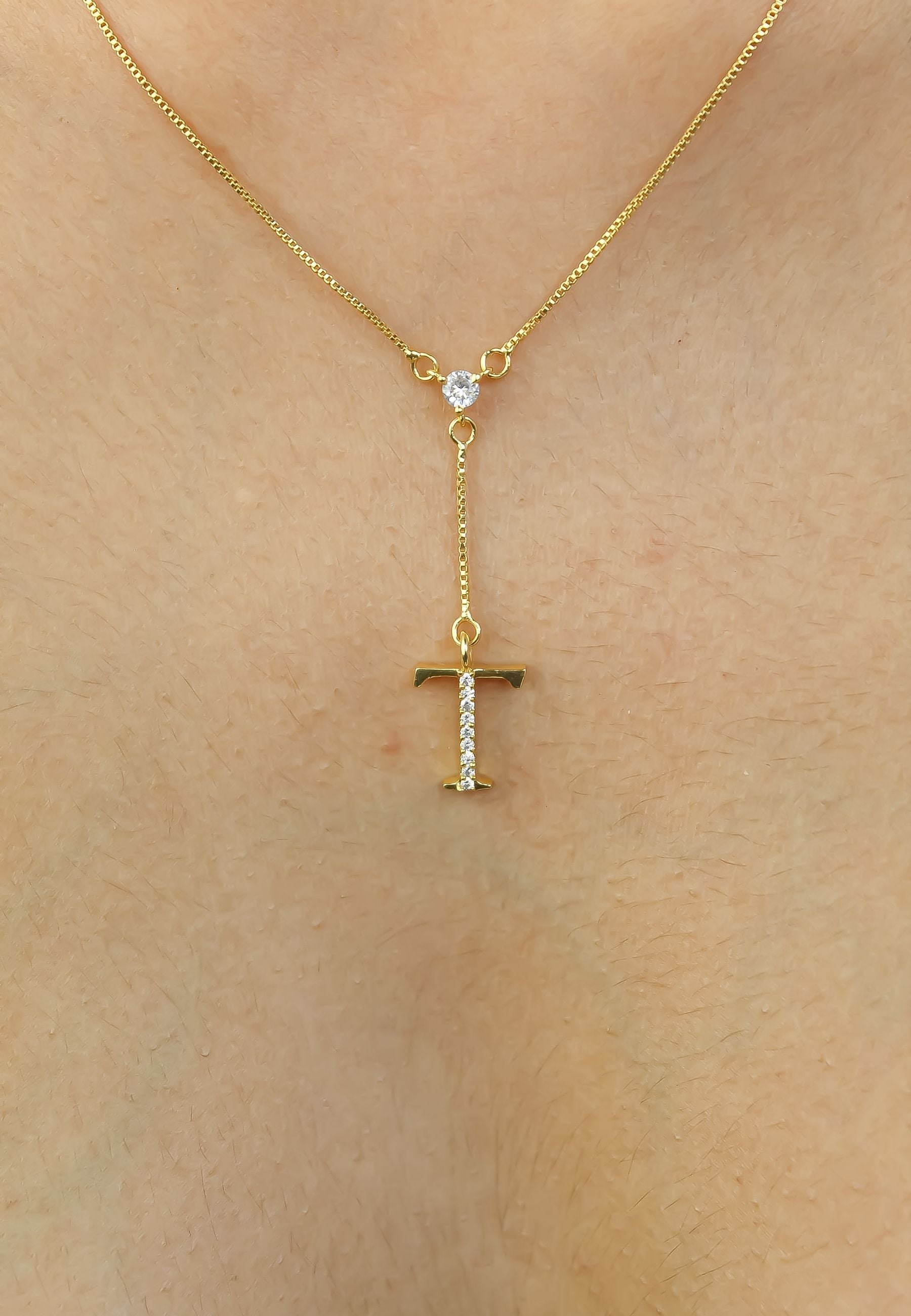 Golden Alphabet Necklaces