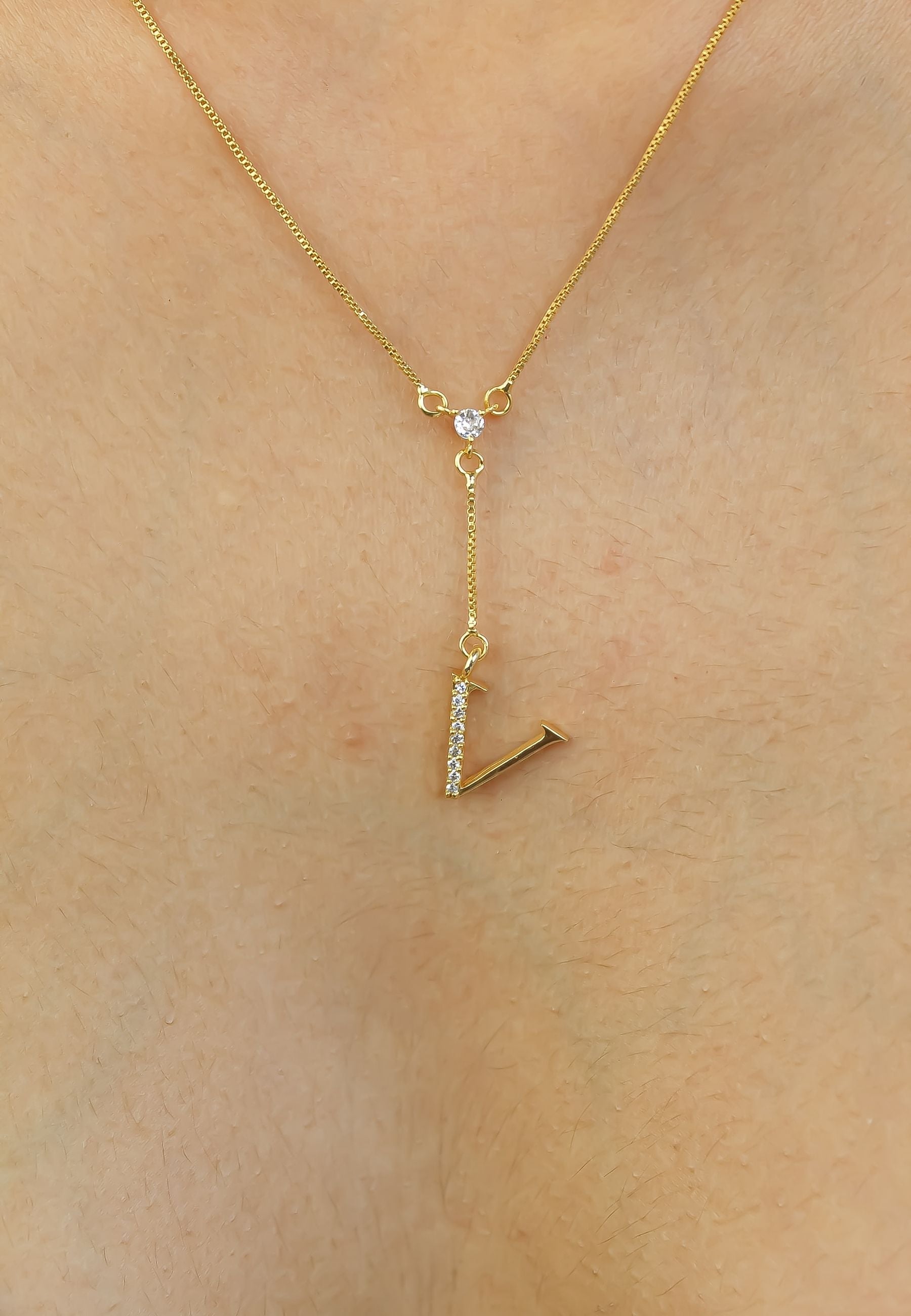 Golden Alphabet Necklaces