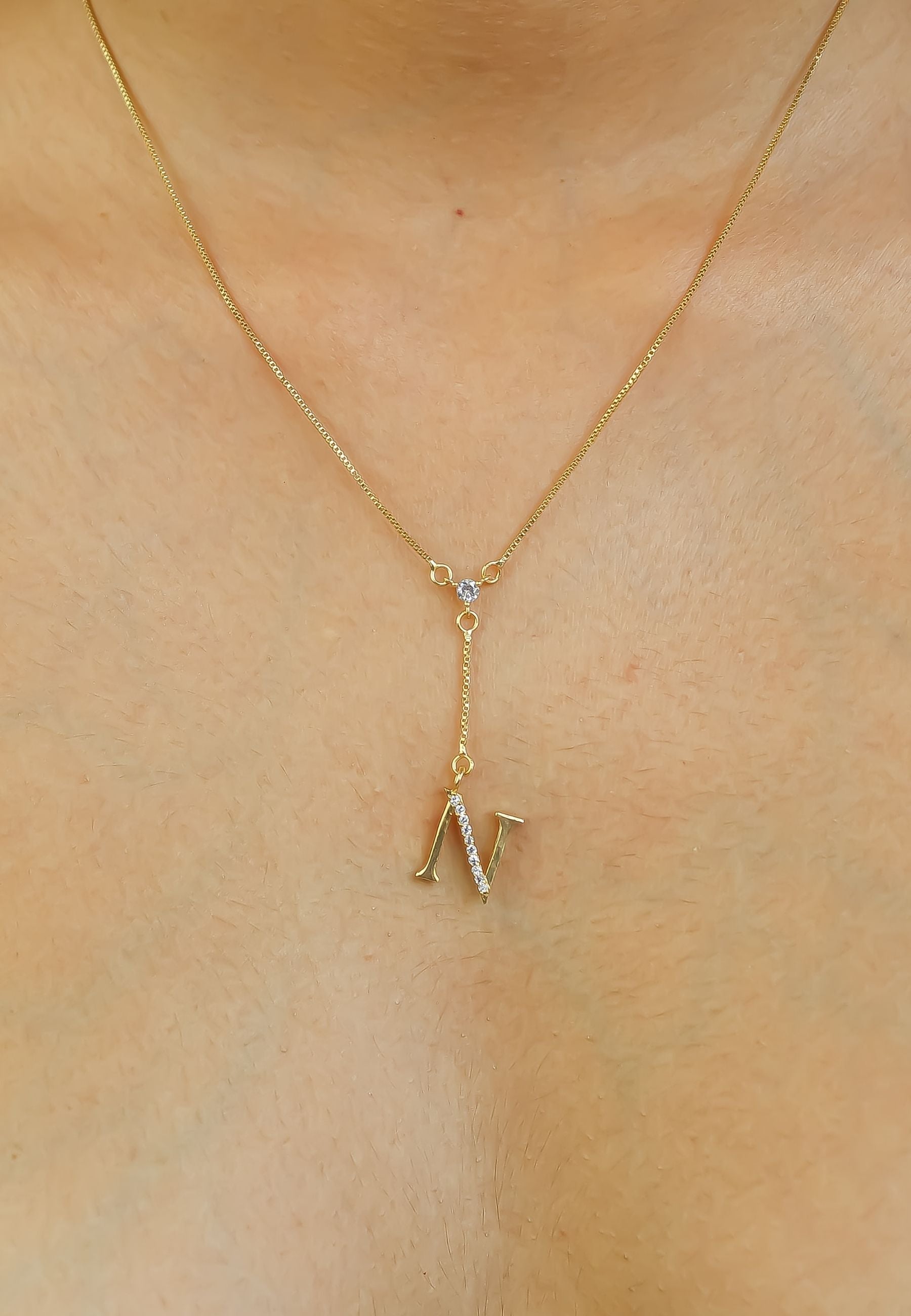 Golden Alphabet Necklaces