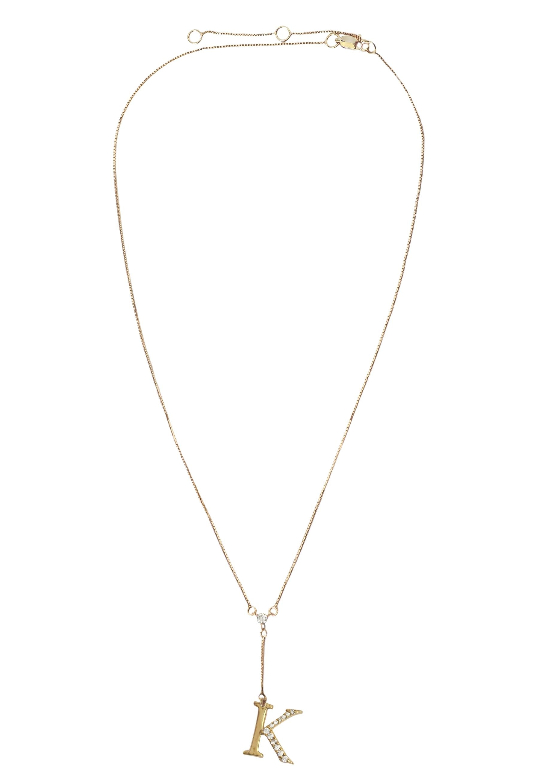 Golden Alphabet Necklaces